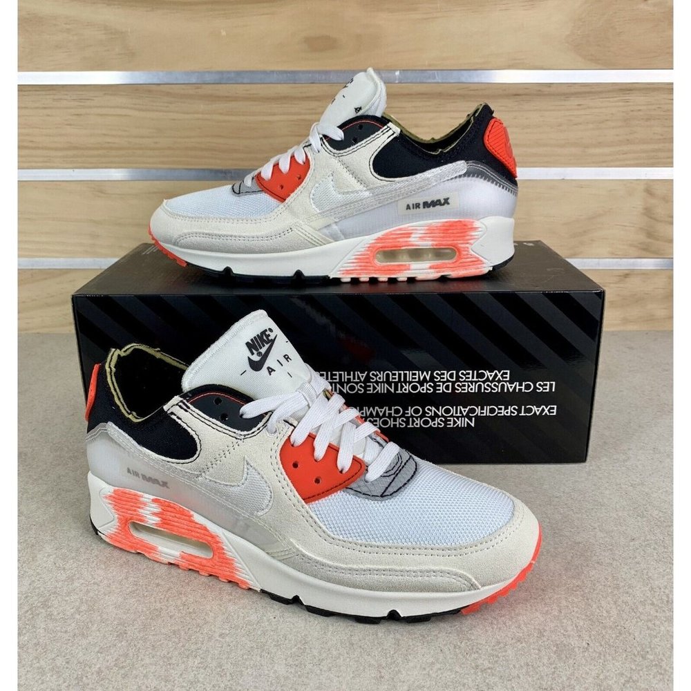 Nike Air Max III PRM 90 White Crimson New Shoes DC7856-100 Mens 5.5 / Womens 7 - Picture 1 of 12